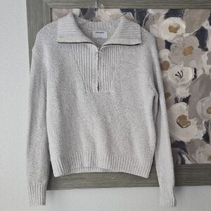 Old Navy Light Gray 1/2 Zip Pullover Sz Med